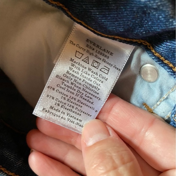 Everlane The Curvy High Rise Skinny Jean Crop Blue Cropped Jeans $121 - Picture 10 of 14